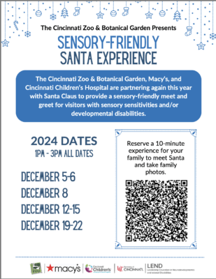 The Cincinnati Zoo & Botanical Garden Presents Sensory-Friendly Santa Experience